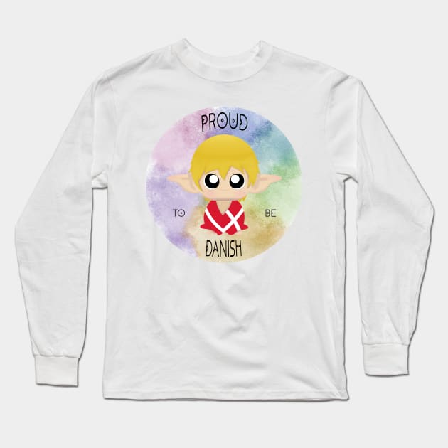 Proud to be Danish (Sleepy Forest Creatures) Long Sleeve T-Shirt by Irô Studio